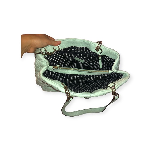 Kate Spade mint leather shoulder tote purse - Picture 2 of 10